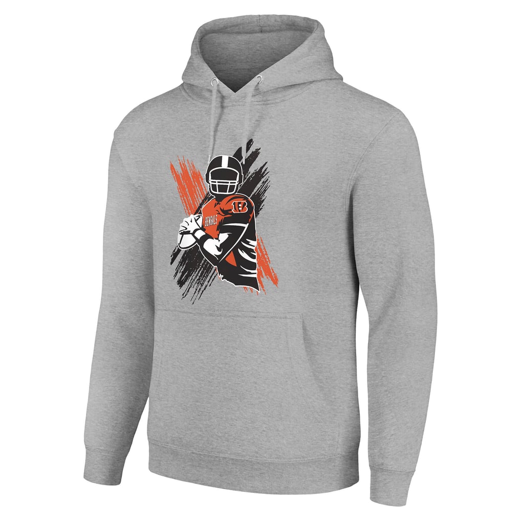 Cincinnati Bengals Starter Player X Fleece Pullover Hoodie - Heather Gray