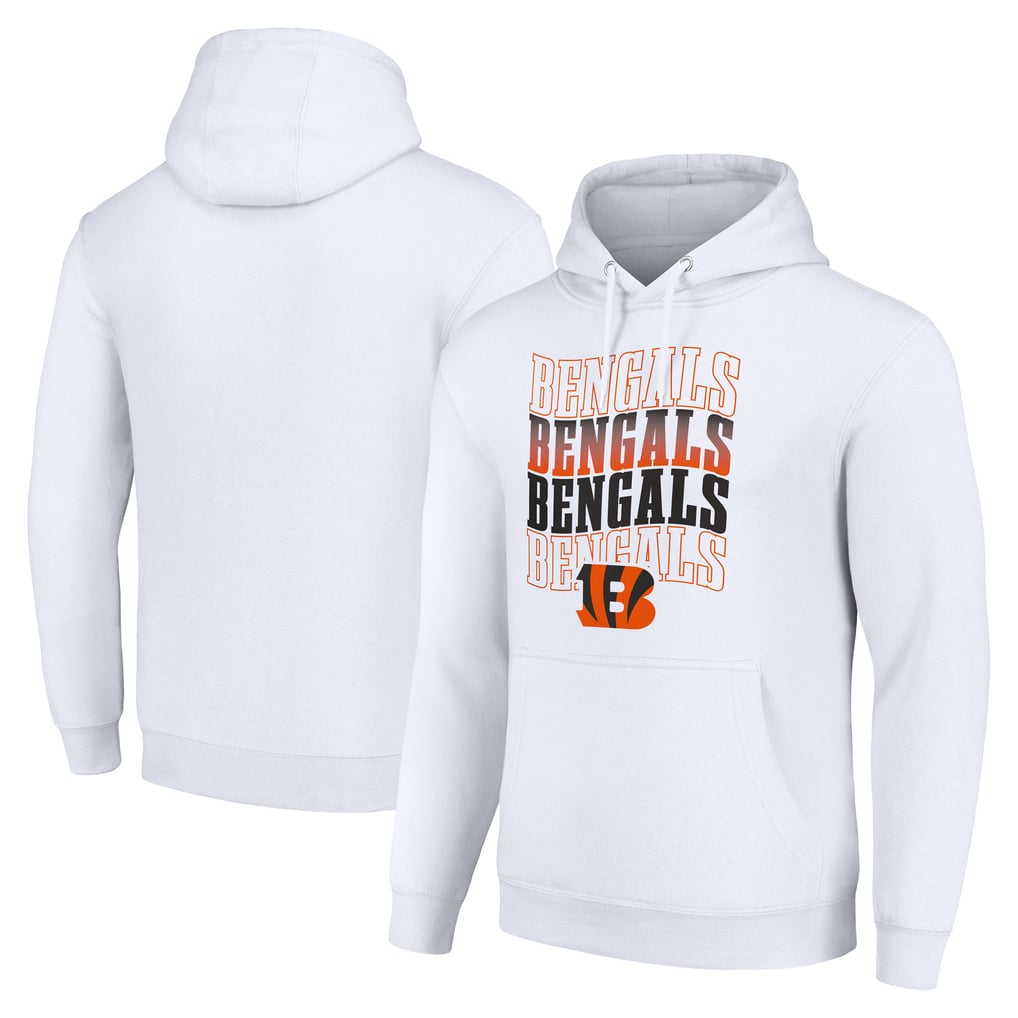 Cincinnati Bengals Starter Four Team Name Logo Fleece Pullover Hoodie - White