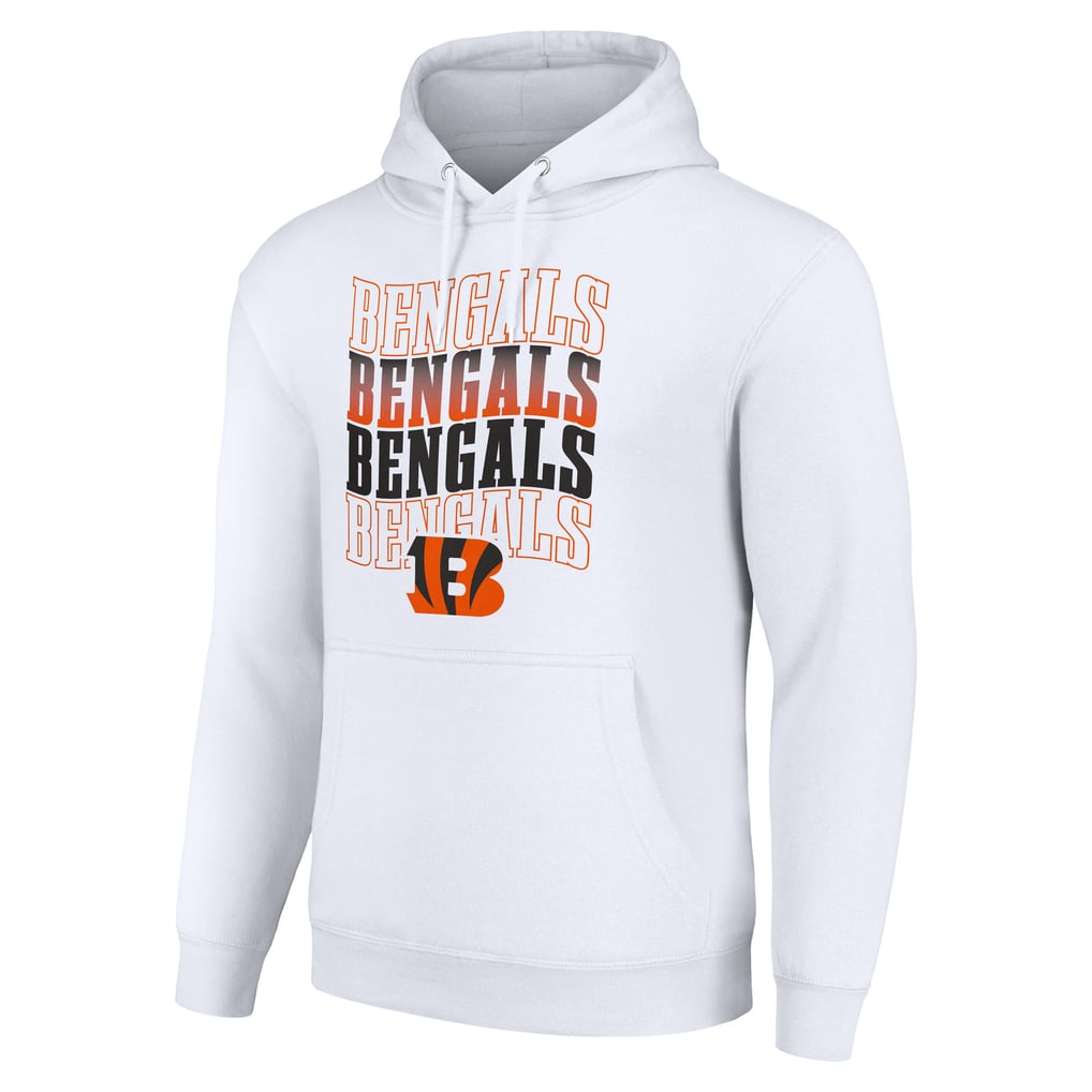 Cincinnati Bengals Starter Four Team Name Logo Fleece Pullover Hoodie - White