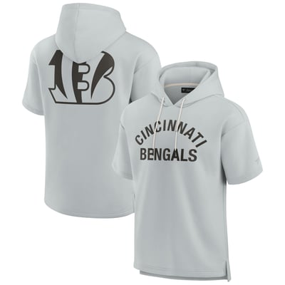 Cincinnati Bengals Fanatics Unisex Elements Super Soft Fleece Short Sleeve Pullover Hoodie - Gray