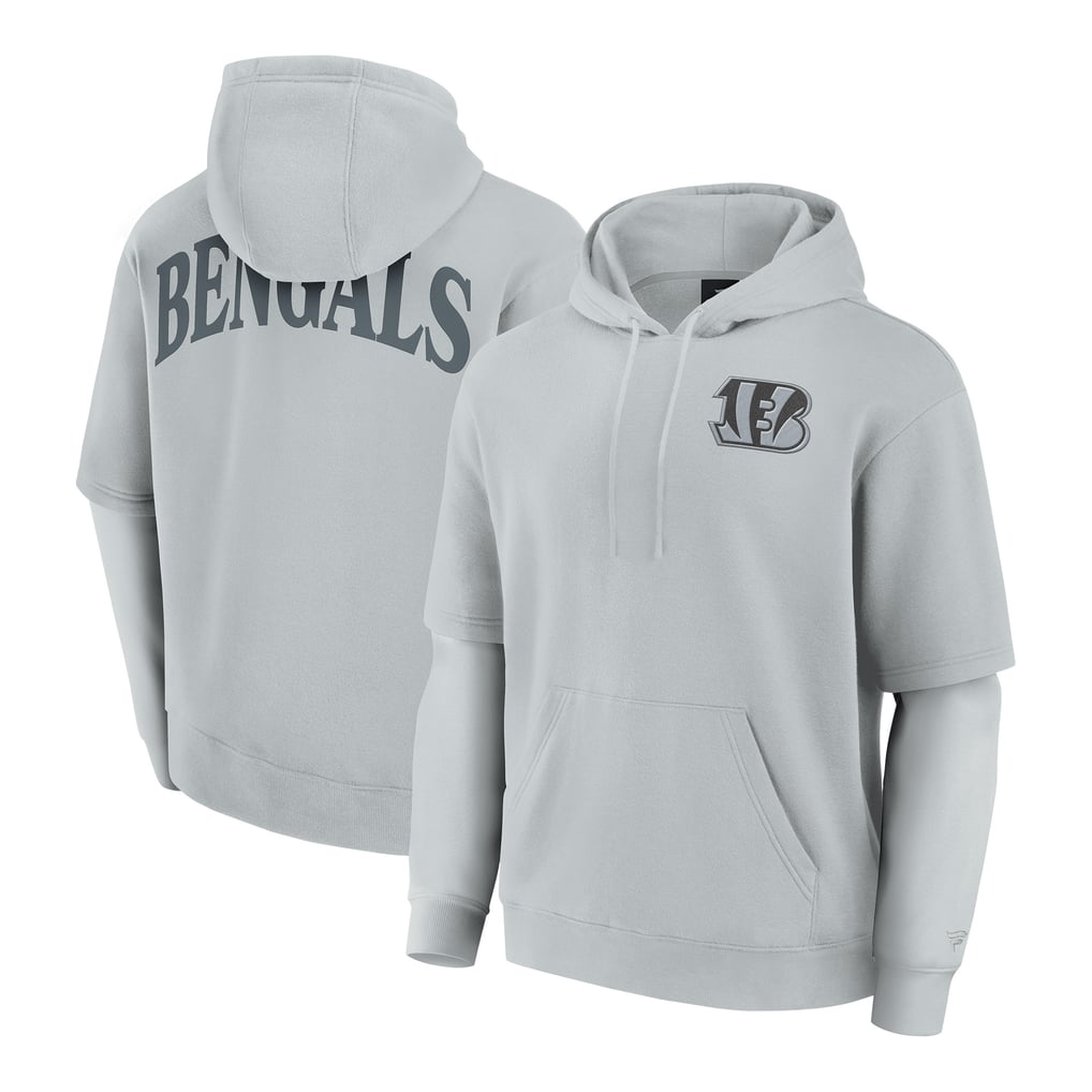  Cincinnati Bengals Fanatics Unisex  Sleek Elements Pullover Hoodie - Gray