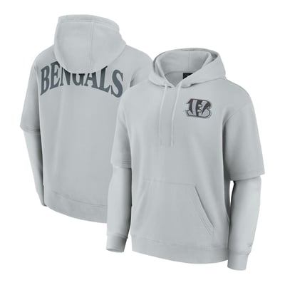  Cincinnati Bengals Fanatics Unisex  Sleek Elements Pullover Hoodie - Gray
