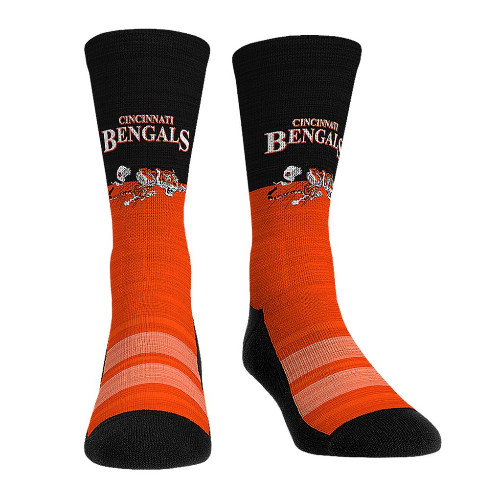 Cincinnati Bengals Rock Em Socks Unisex Throwback Three-Pack Crew Sock Set