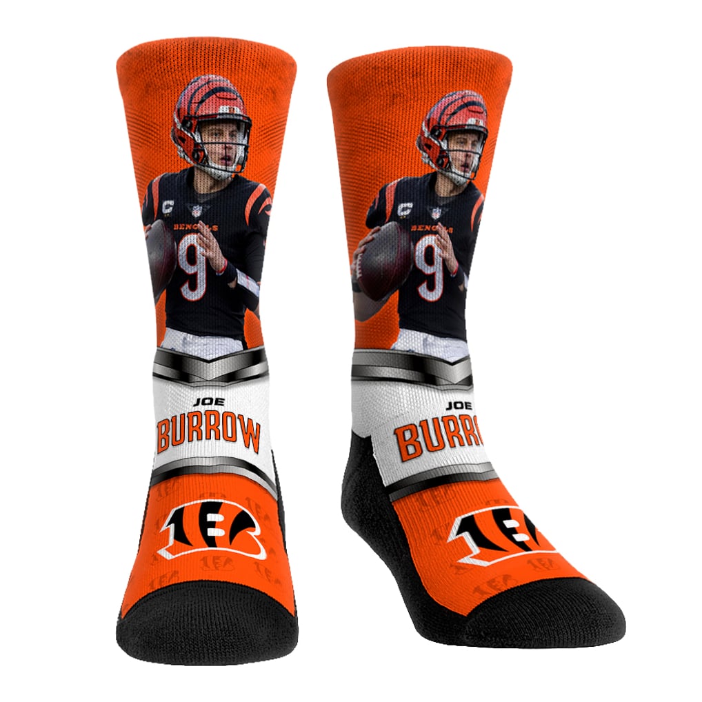 Joe Burrow Cincinnati Bengals Rock Em Socks 3-Pack Crew Socks Set