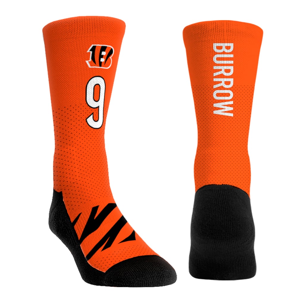 Joe Burrow Cincinnati Bengals Rock Em Socks 3-Pack Crew Socks Set