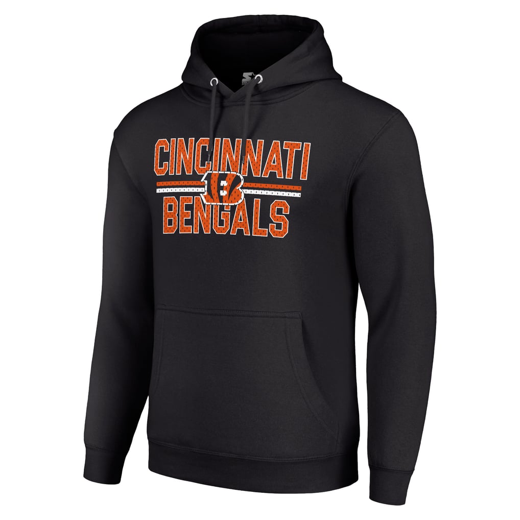 Cincinnati Bengals Starter Unisex Team Mesh Print Graphic Tri-Blend Pullover Hoodie - Black