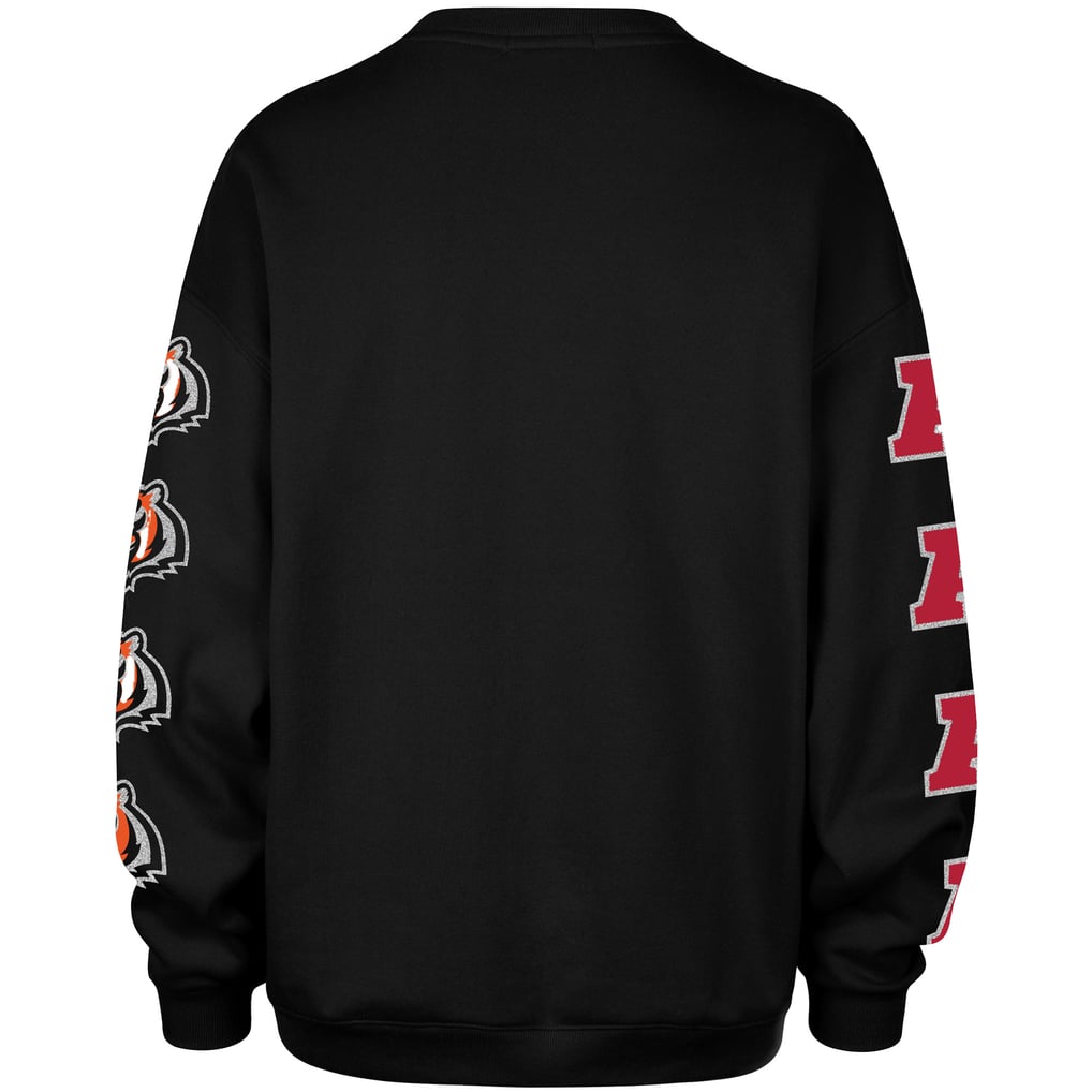  Cincinnati Bengals '47 Women's Go Big Oversized Pullover Sweatshirt - Black
