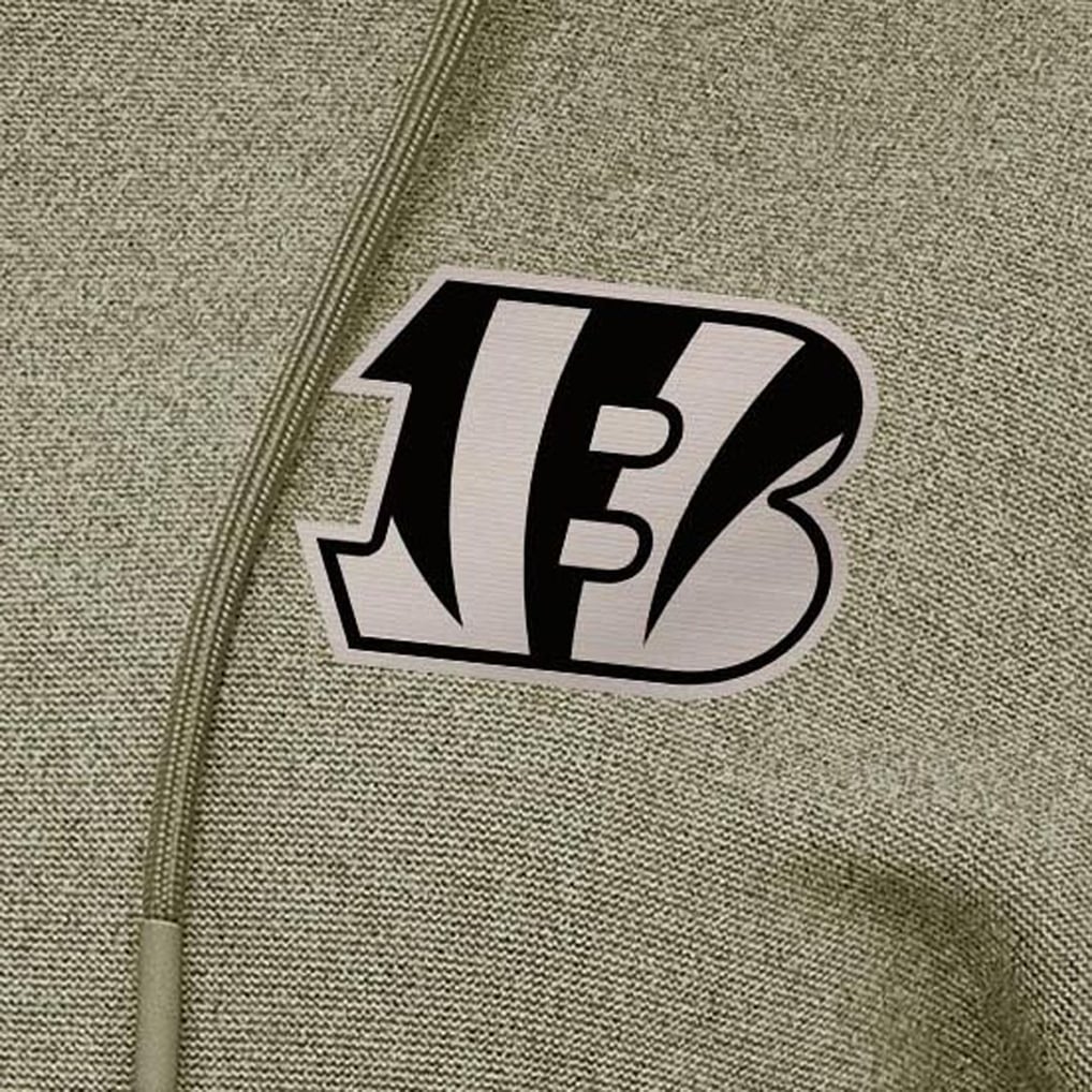  Cincinnati Bengals Antigua Women's Justice Pullover Hoodie - Olive