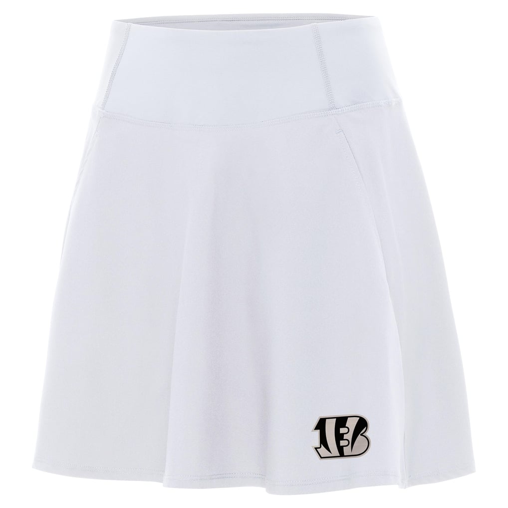 Cincinnati Bengals Antigua Women's  Brushed Carbon Chip Skort – White