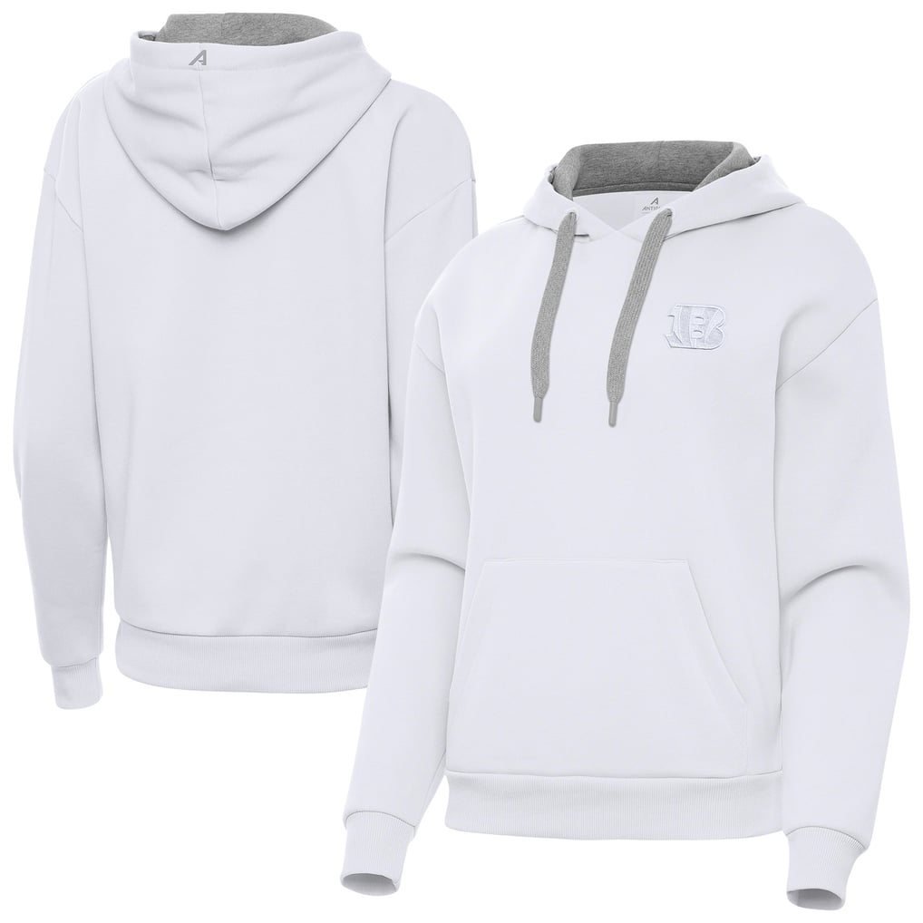  Cincinnati Bengals Antigua Women's Victory Pullover Hoodie - White