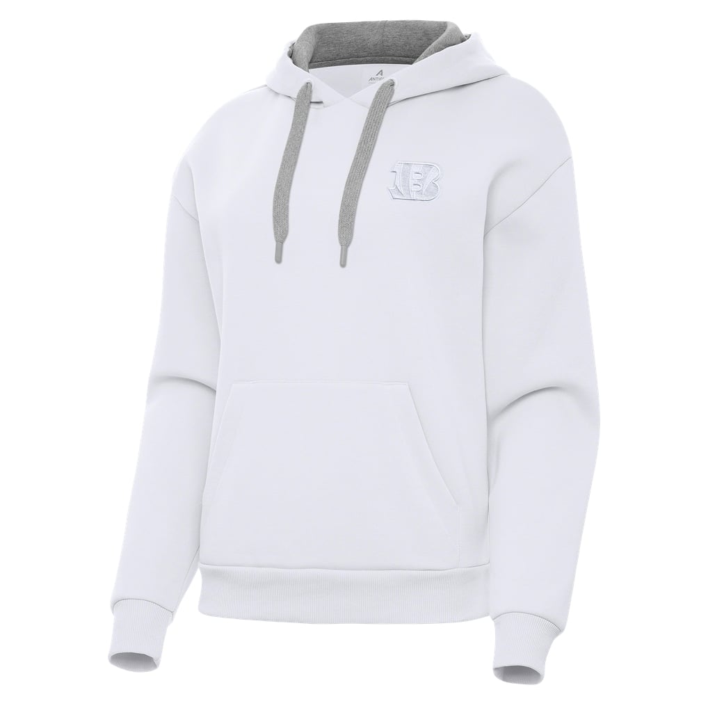  Cincinnati Bengals Antigua Women's Victory Pullover Hoodie - White