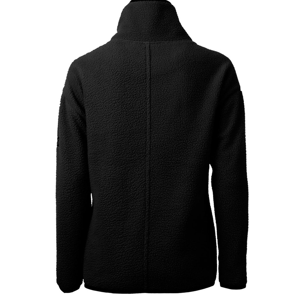 Cincinnati Bengals Cutter & Buck Women's Throwback Logo Cascade Eco Sherpa Fleece Half-Zip Pullover Jacket - Black