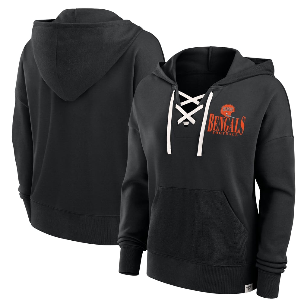 Cincinnati Bengals Fanatics Women's Blitz Left Lace-Up Pullover Hoodie - Black