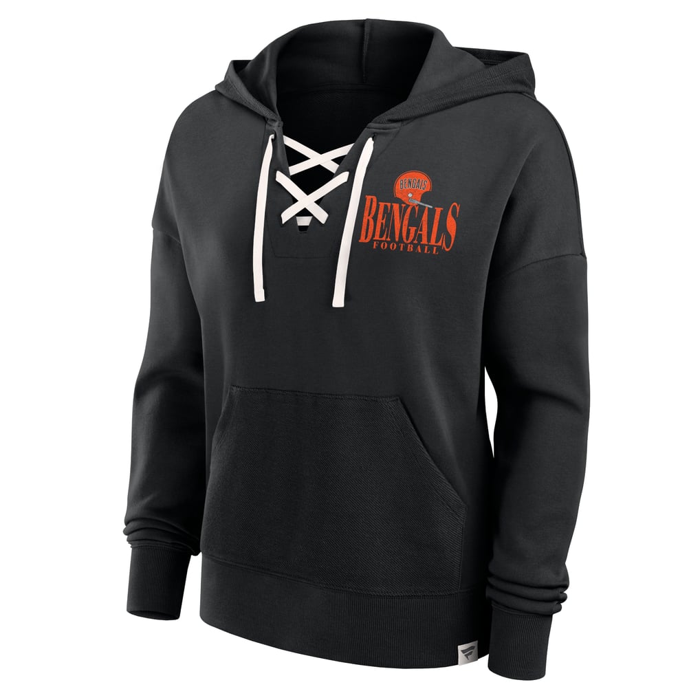 Cincinnati Bengals Fanatics Women's Blitz Left Lace-Up Pullover Hoodie - Black