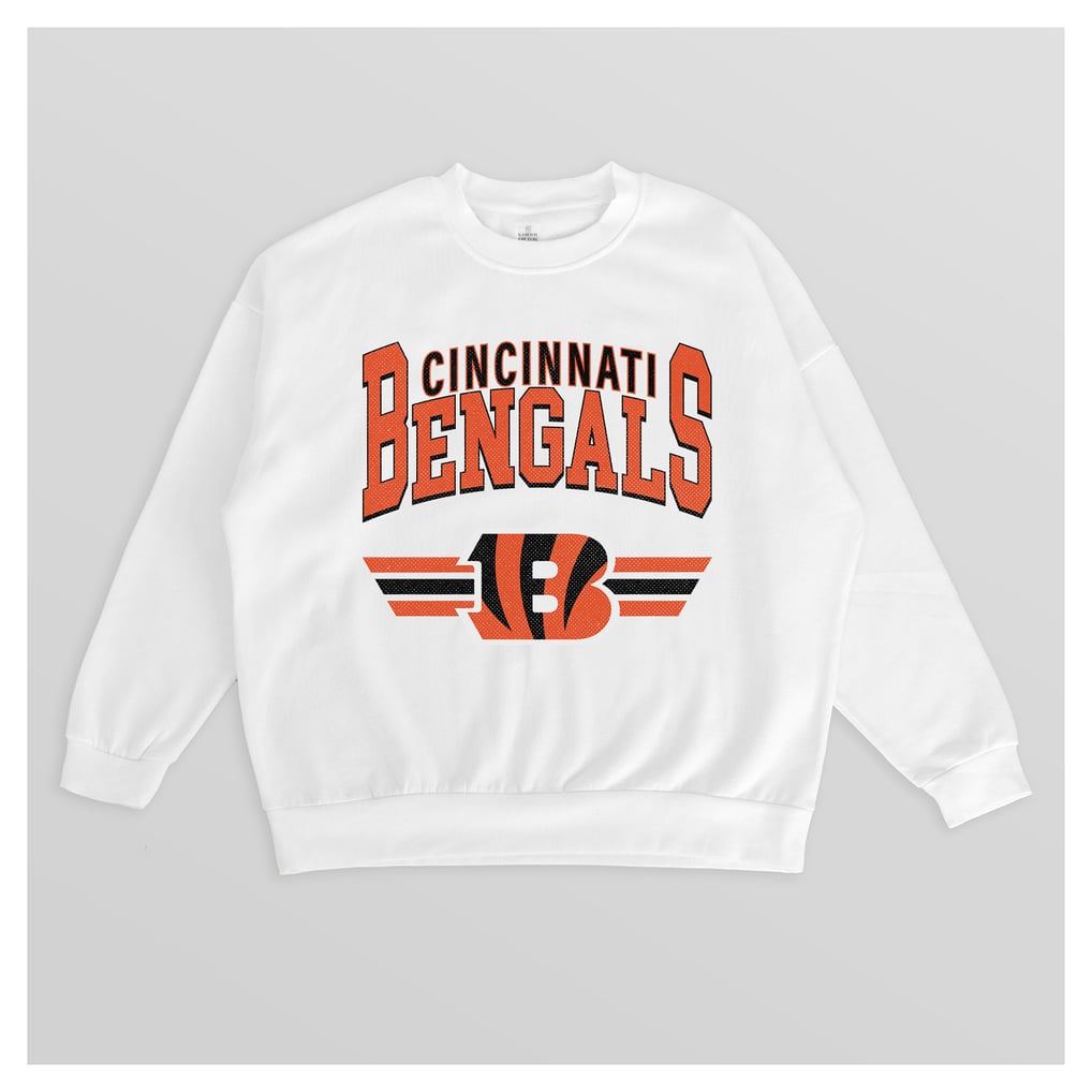  Cincinnati Bengals Gameday Couture Women's Swift Strike Premium Oversized Fleece Pullover Sweatshirt - White