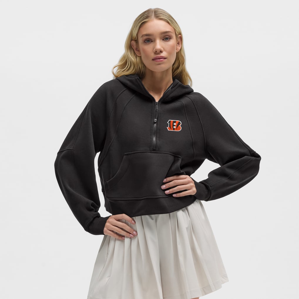  Cincinnati Bengals lululemon Women's Scuba Oversized Half-Zip Hoodie - Black
