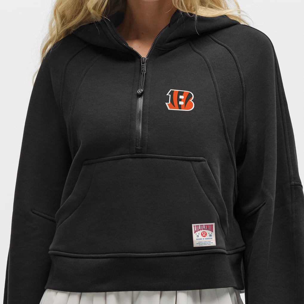 Cincinnati Bengals lululemon Women's Scuba Oversized Half-Zip Hoodie - Black