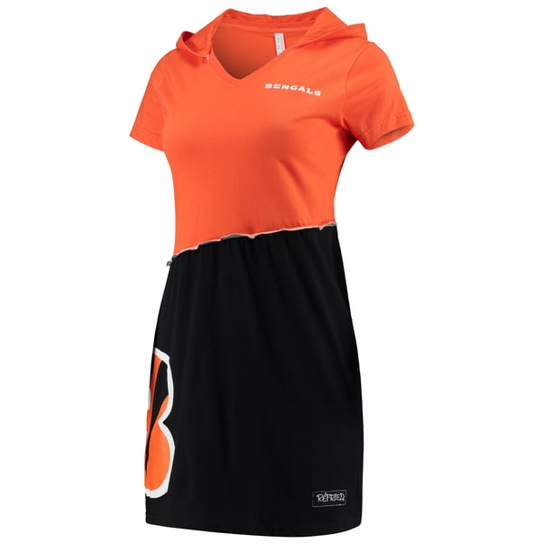 Cincinnati Bengals Refried Apparel Women's Sustainable Hooded Mini Dress