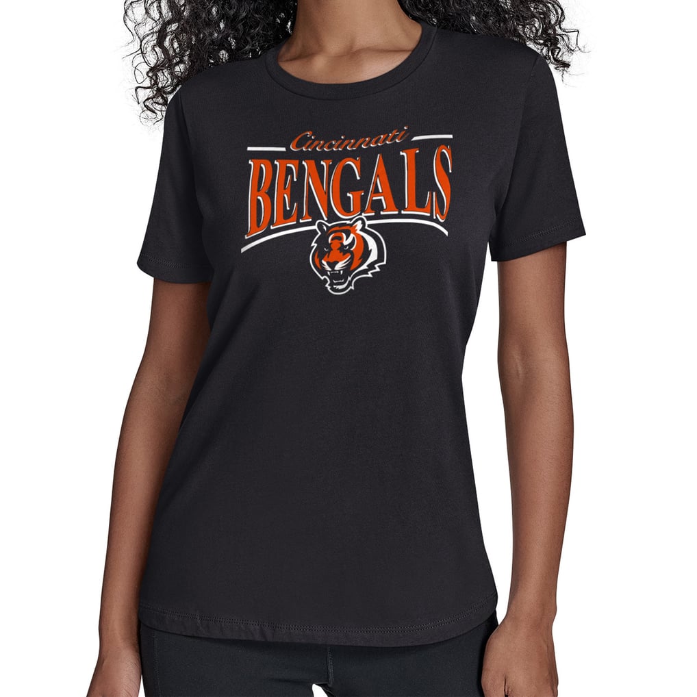 Cincinnati Bengals Starter Women's Arch Stripe T-Shirt - Black
