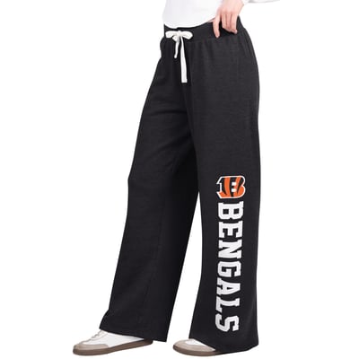  Cincinnati Bengals Starter Women's  Field Wide Leg Sweatpants - Black
