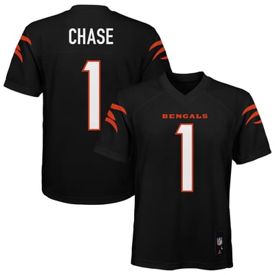 Ja'Marr Chase Cincinnati Bengals Youth Replica Jersey - Black