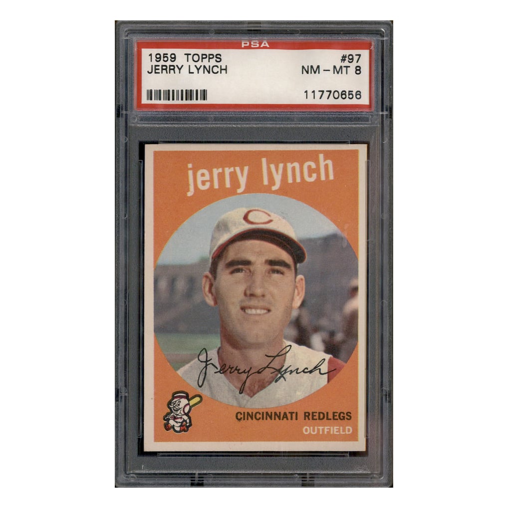 1959 Topps #97 Jerry Lynch PSA 8