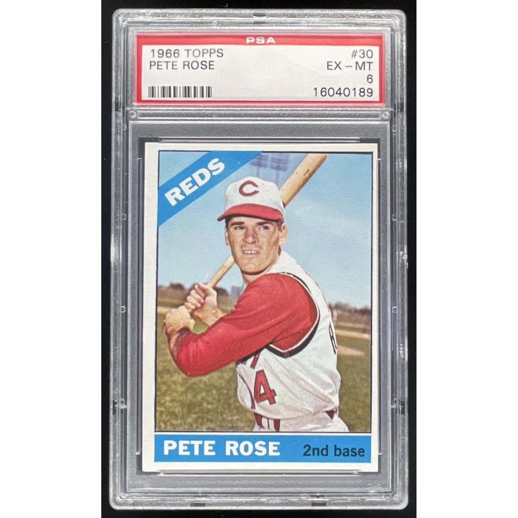 1966 Topps #30 Pete Rose UER PSA 6