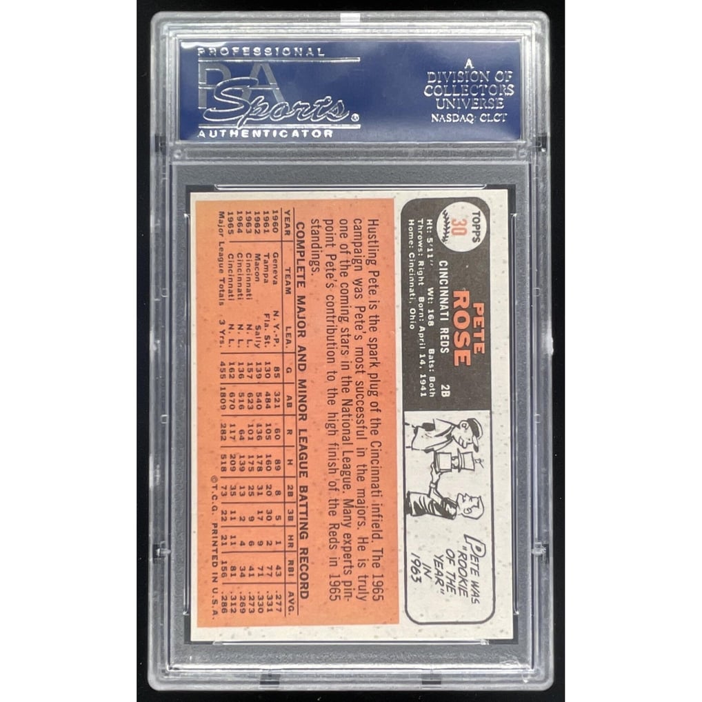 1966 Topps #30 Pete Rose UER PSA 6