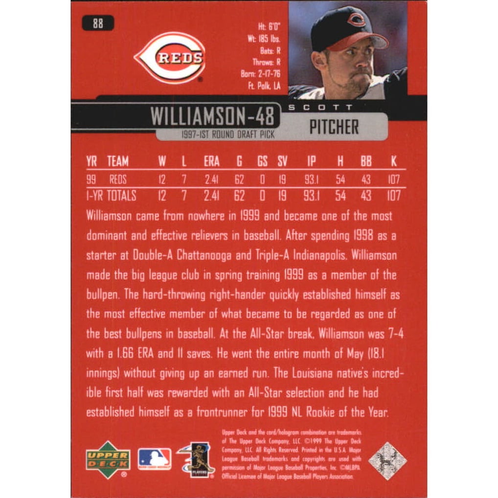 2000 Upper Deck Exclusives Silver #88 Scott Williamson