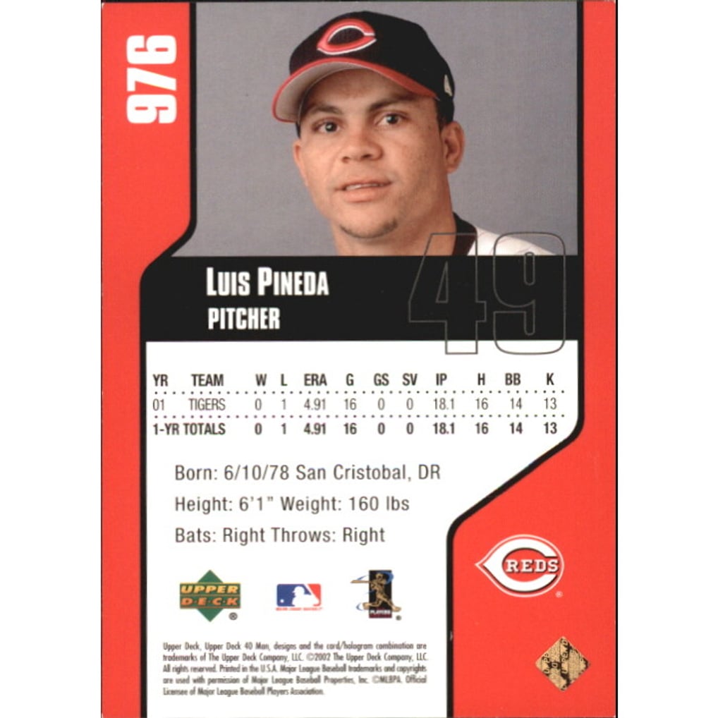 2002 Upper Deck 40-Man Electric Rainbow #976 Luis Pineda