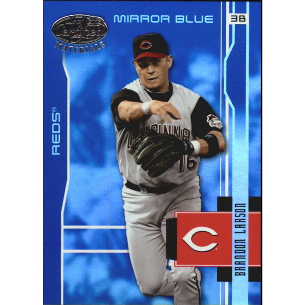 2003 Leaf Certified Materials Mirror Blue #45 Brandon Larson