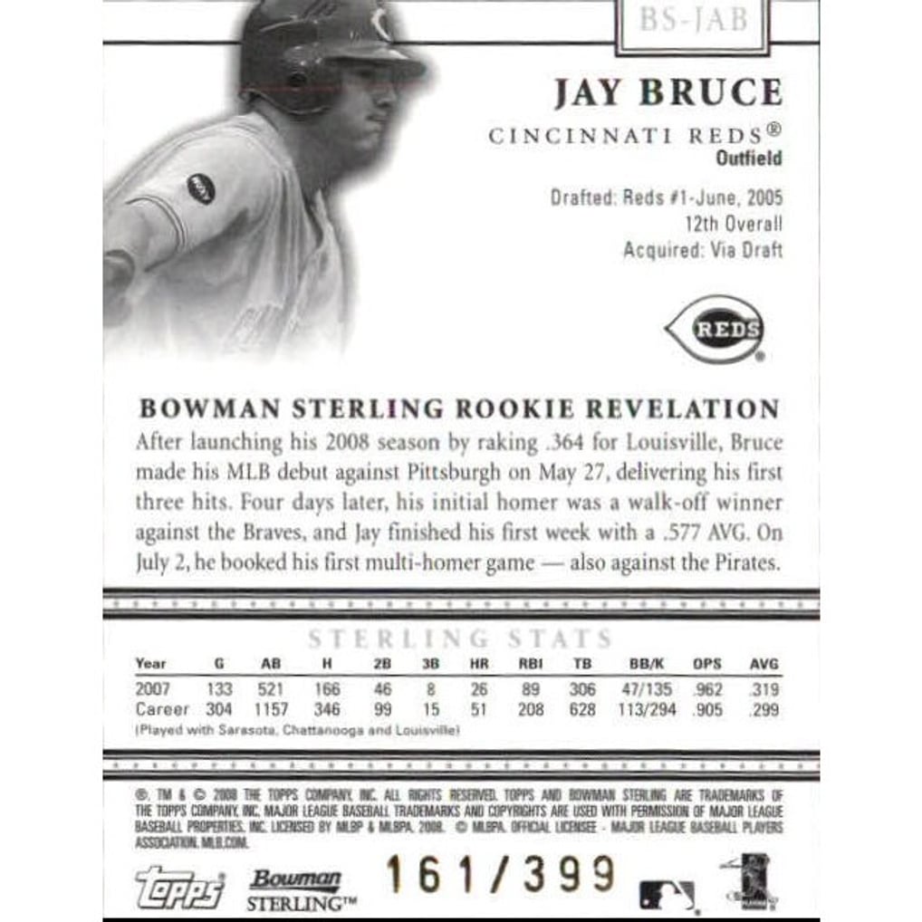 2008 Bowman Sterling #JABb Jay Bruce VAR SP