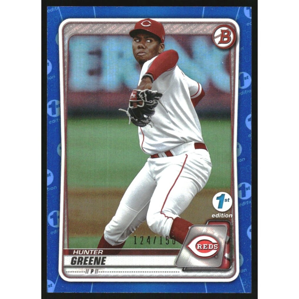 2020 Bowman Draft 1st Edition Blue Foil #BD196 Hunter Greene