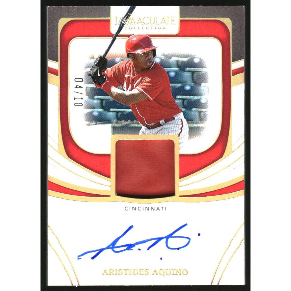 2022 Immaculate Collection Immaculate Material Signatures Jackets #17 Aristides Aquino