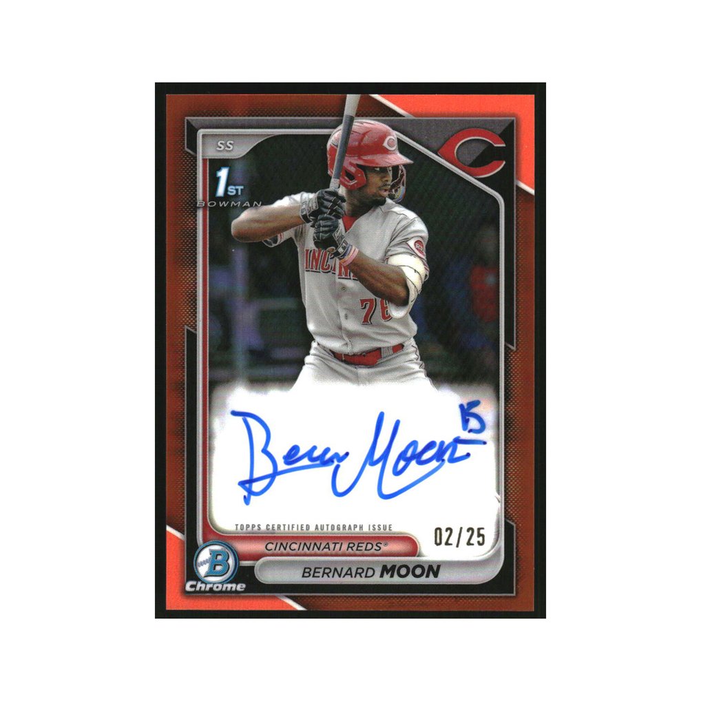 2024 Bowman Chrome Prospect Autographs Orange Bernard Moon RC Auto /25