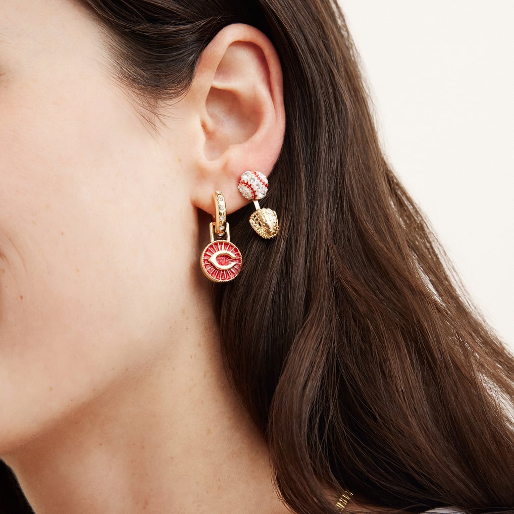  Cincinnati Reds BaubleBar Hoop Earring Set