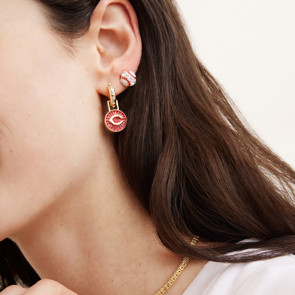  Cincinnati Reds BaubleBar Hoop Earring Set