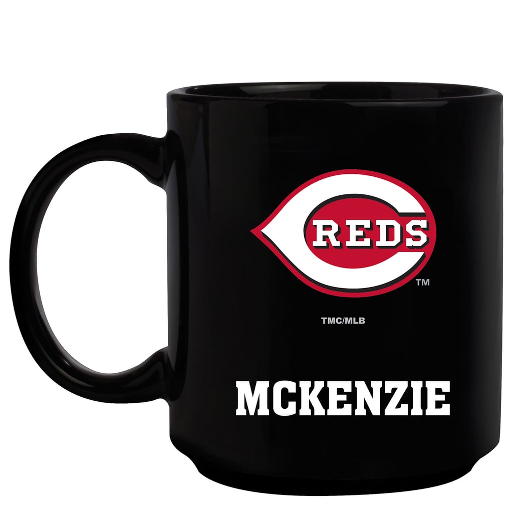 Cincinnati Reds 11oz. Personalized Mug - Black
