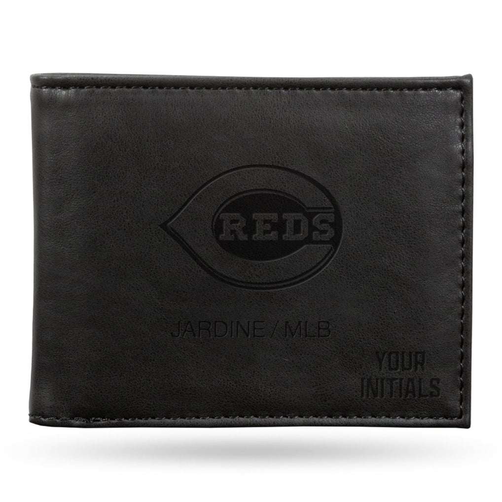 Cincinnati Reds Personalized Billfold Wallet - Black