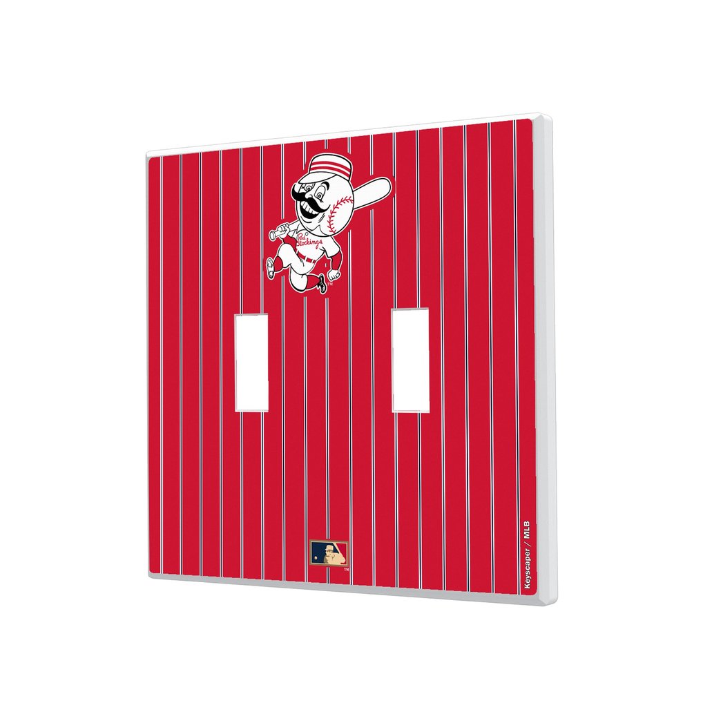 Cincinnati Reds 1953-1967 Cooperstown Pinstripe Double Toggle Light Switch Plate
