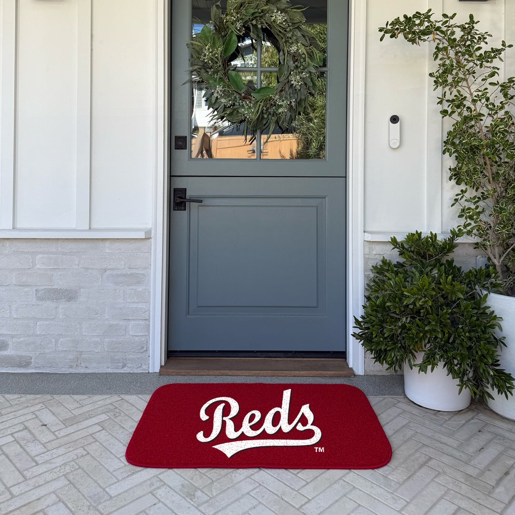 Cincinnati Reds 26" x 38" My Home Team Turf Welcome Mat