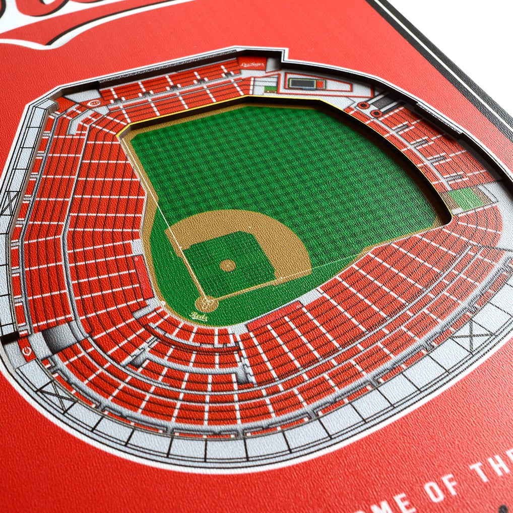 Cincinnati Reds 8'' x 32'' 3D StadiumView Banner