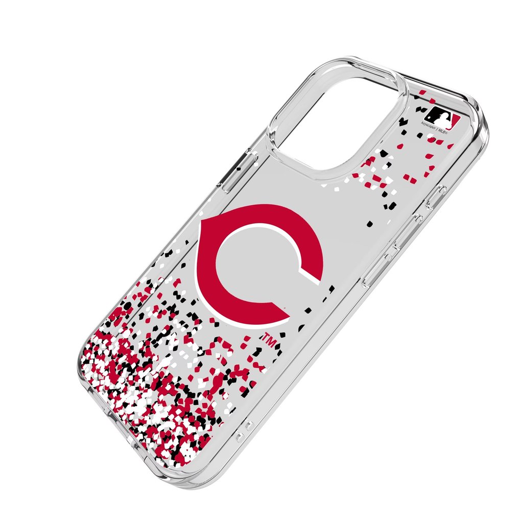 Cincinnati Reds iPhone Confetti Design Clear Case