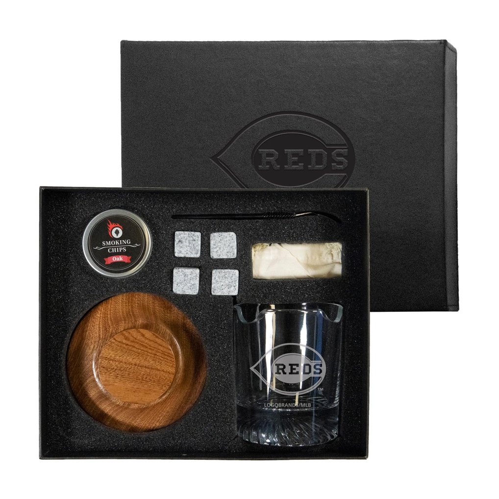 Cincinnati Reds Nine-Piece Whiskey Smoke Set