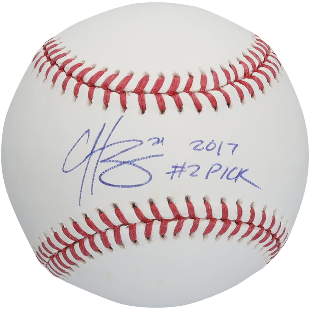 Hunter Greene Cincinnati Reds Autographed Fanatics Authentic Baseball with "2017 #2 Pick" Inscription