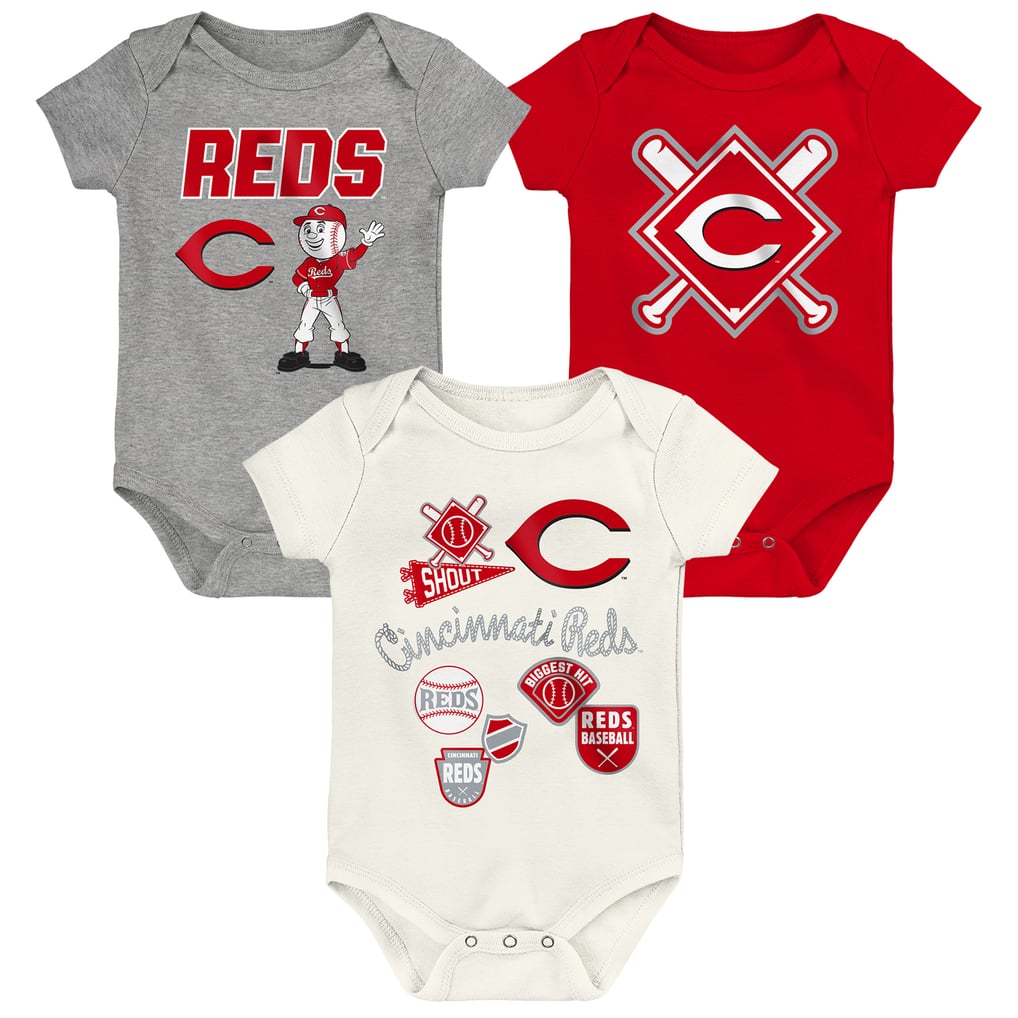 Cincinnati Reds Outerstuff Infant Home Plate 3-Piece Bodysuit Set