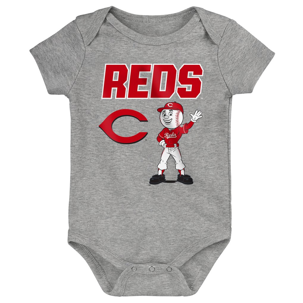 Cincinnati Reds Outerstuff Infant Home Plate 3-Piece Bodysuit Set