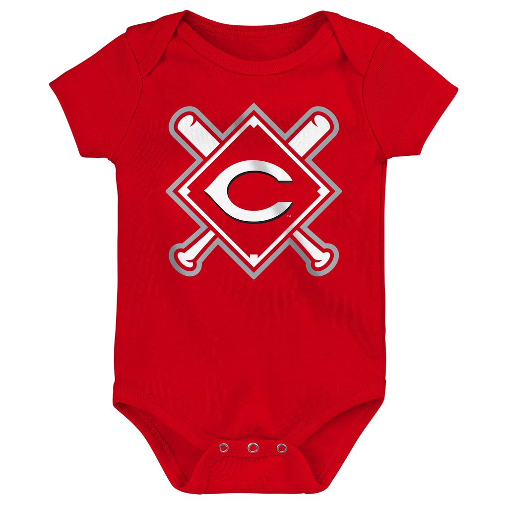 Cincinnati Reds Outerstuff Infant Home Plate 3-Piece Bodysuit Set