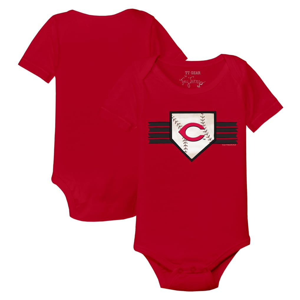 Cincinnati Reds Tiny Turnip Infant Base Stripe Bodysuit - Red