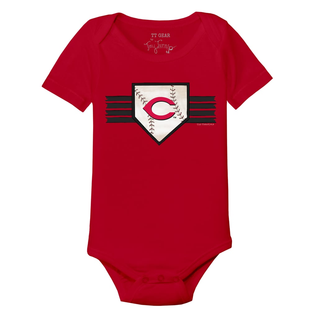 Cincinnati Reds Tiny Turnip Infant Base Stripe Bodysuit - Red
